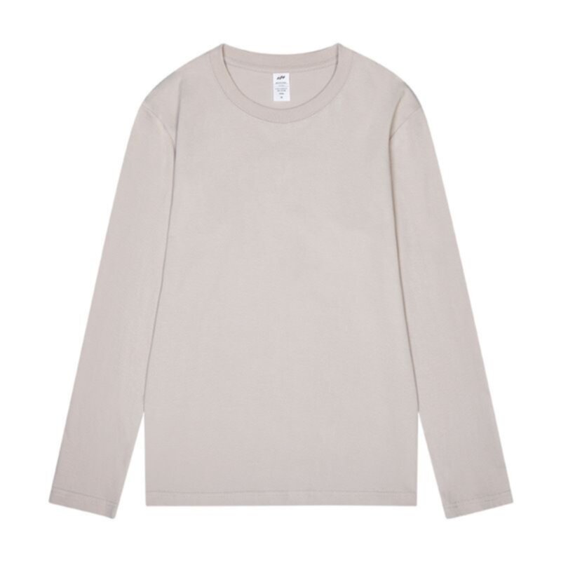 High quality cotton round neck basic long-sleeved top